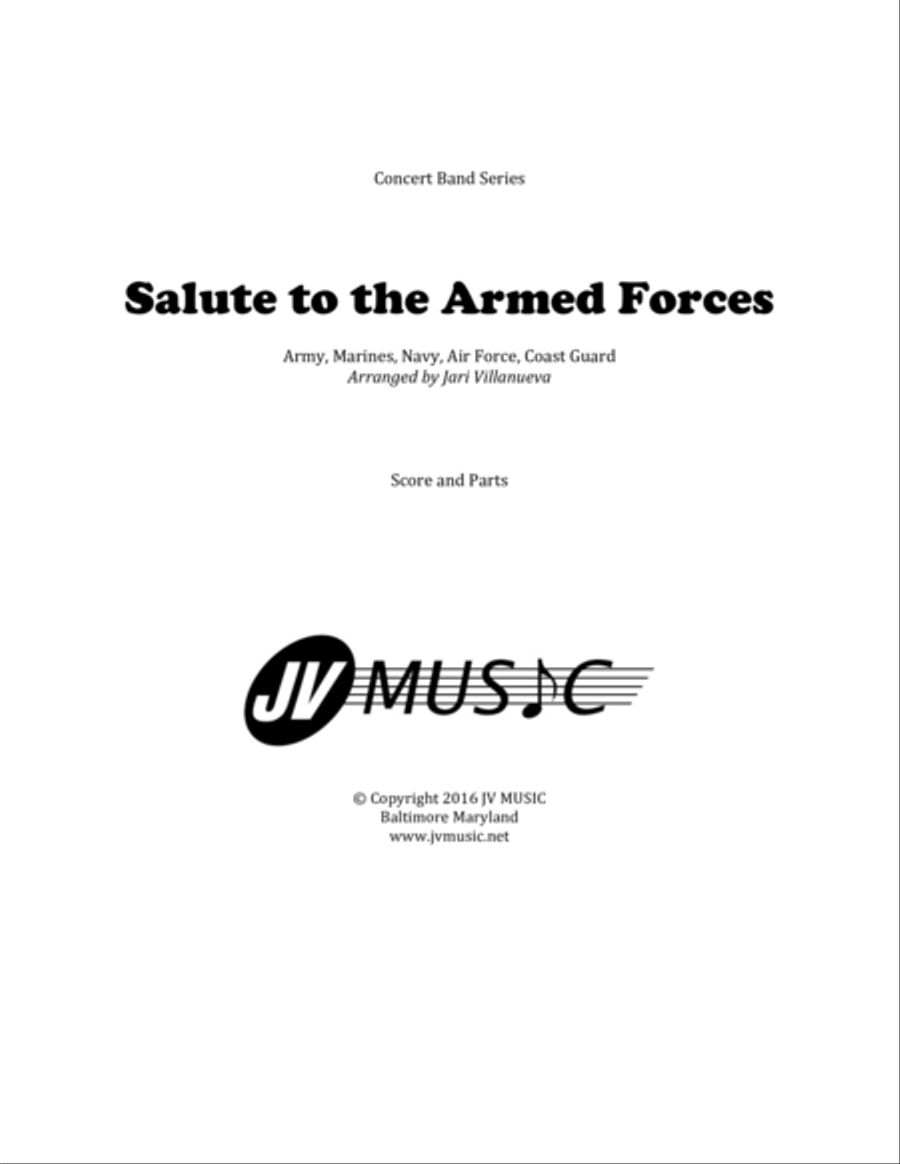 Salute to the Armed Forces for Concert Band Concert Band scores gallery preview page 1