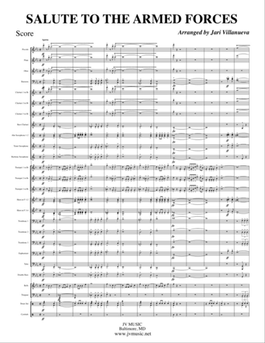 Salute to the Armed Forces for Concert Band Concert Band scores gallery preview page 2