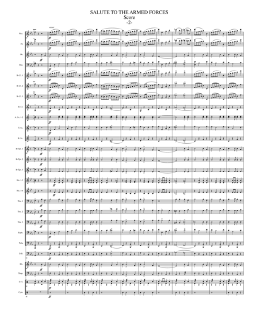 Salute to the Armed Forces for Concert Band Concert Band scores gallery preview page 3
