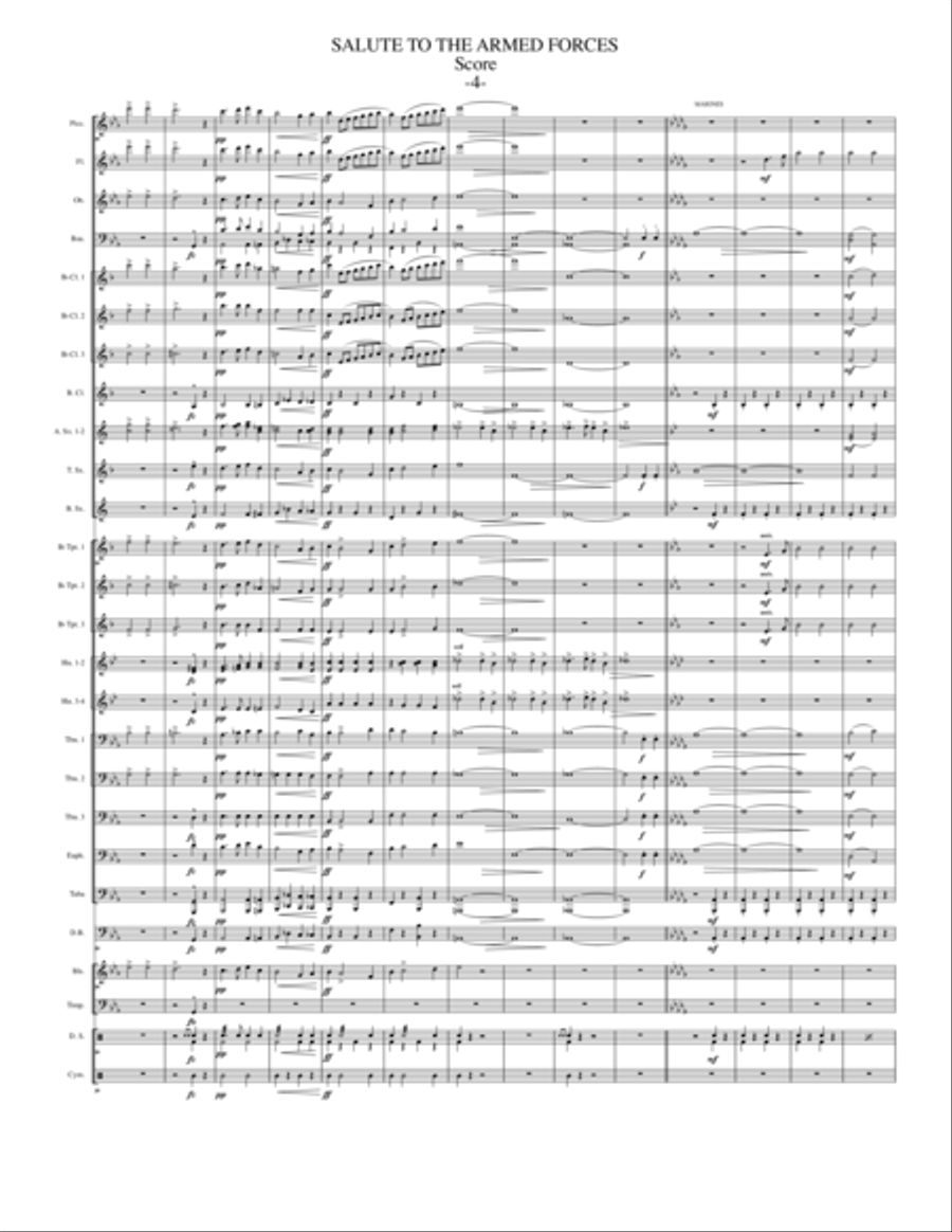 Salute to the Armed Forces for Concert Band Concert Band scores gallery preview page 5