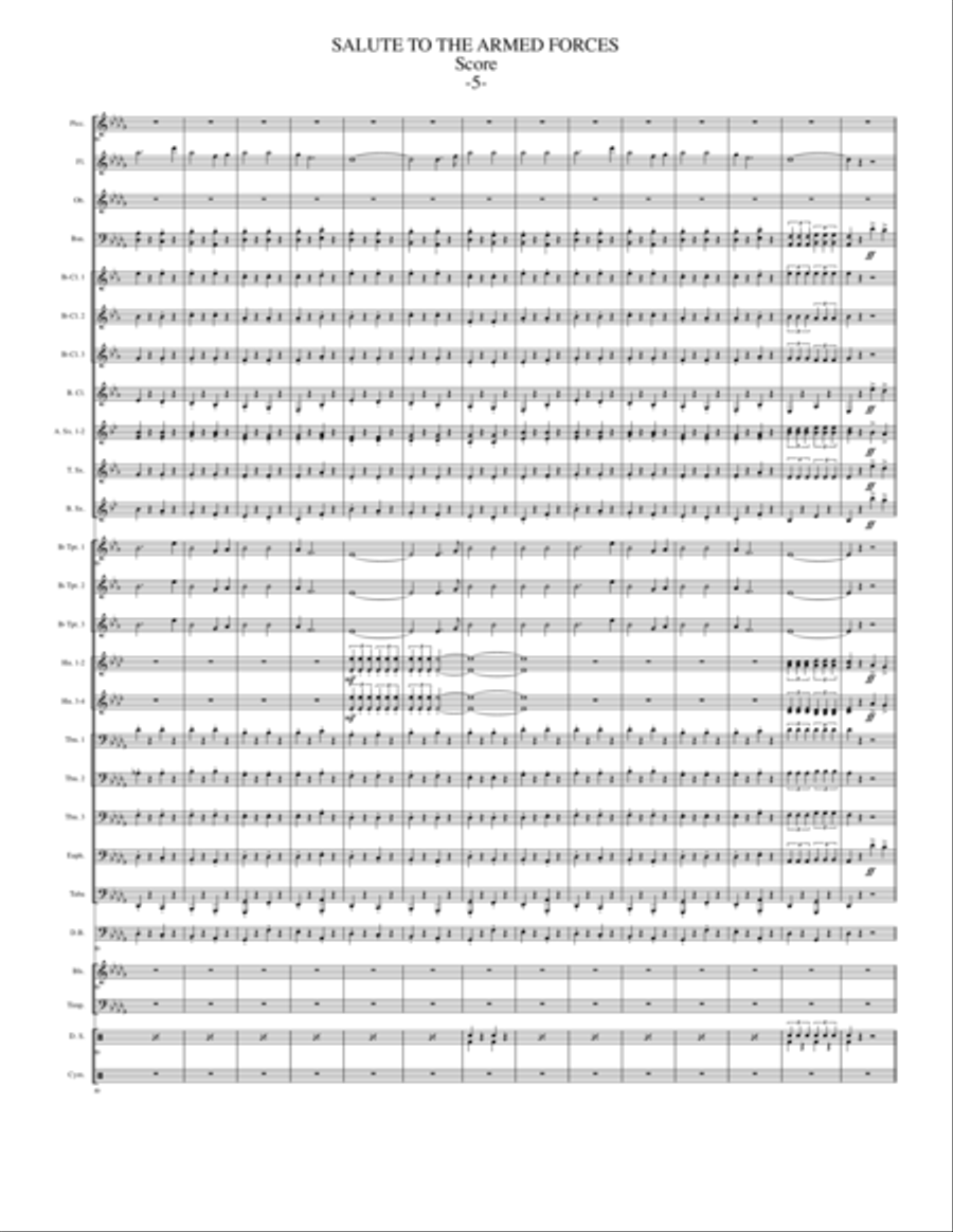 Salute to the Armed Forces for Concert Band Concert Band scores gallery preview page 6