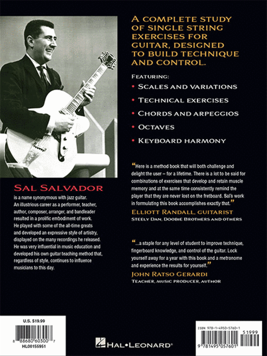 Sal Salvador's Single String Studies for Guitar Electric Guitar scores gallery preview page 6