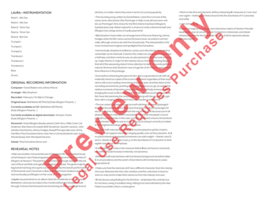 Laura Laura Jazz Ensemble scores gallery preview page 5