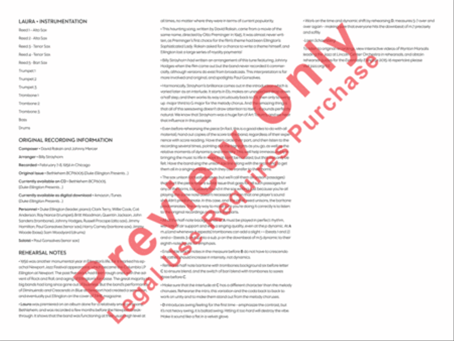 Laura Laura Jazz Ensemble scores gallery preview page 5