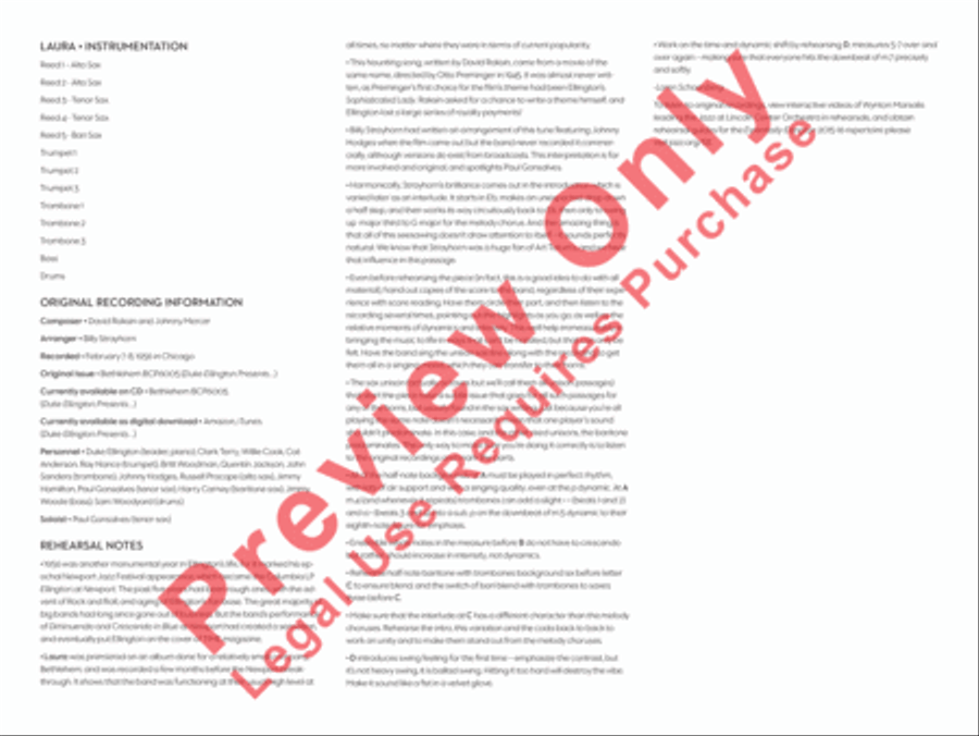 Laura Laura Jazz Ensemble scores gallery preview page 21