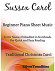 Sussex Carol Beginner Piano Sheet Music mini preview