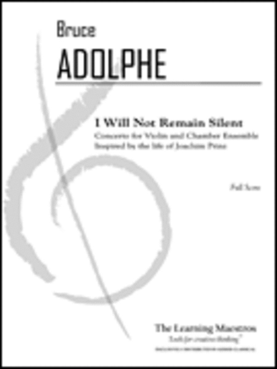 I Will Not Remain Silent: Conerto for Violin and Chamber Ensemble - Full Score Violin scores gallery preview page 1