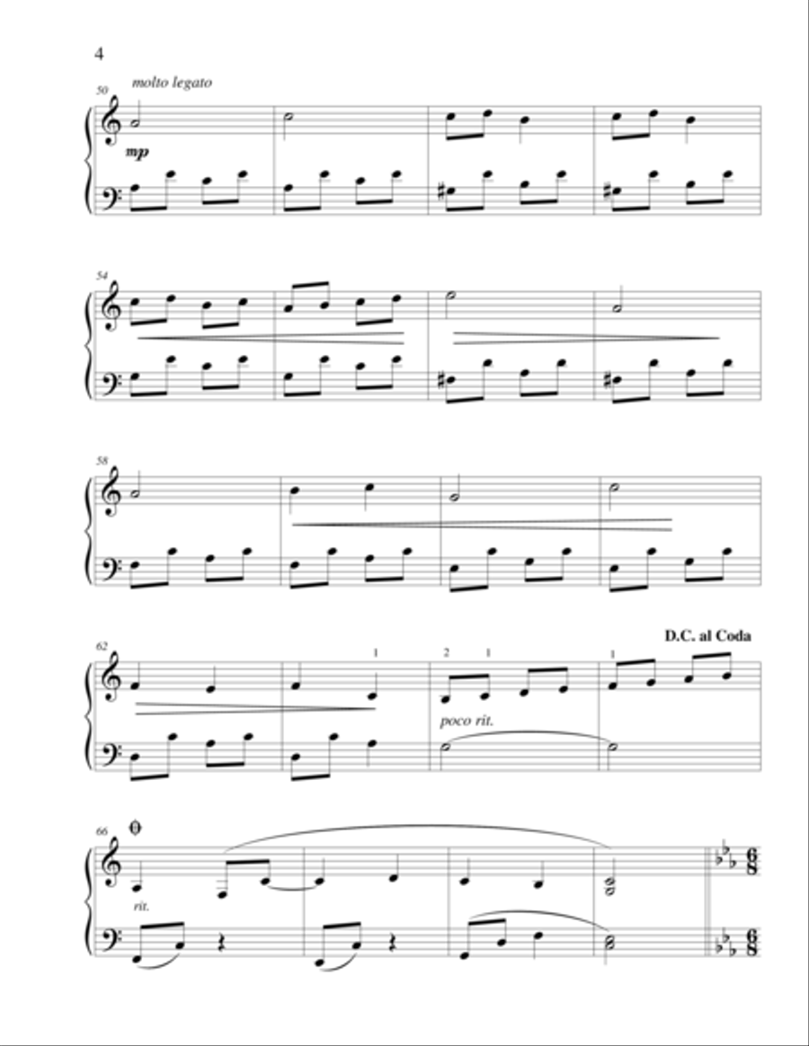 Four Variations on an Original Theme Piano Solo scores gallery preview page 4