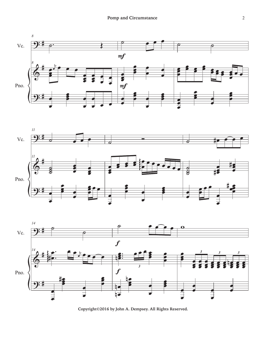 Pomp and Circumstance (Cello and Piano) Pomp and Circumstance (Cello and Piano) Piano scores gallery preview page 6