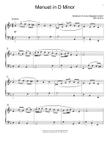 Menuet In D Minor, BWV App. 132
