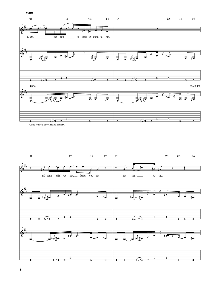 Sho 'Bout To Drive Me Wild Acoustic Guitar scores gallery preview page 2