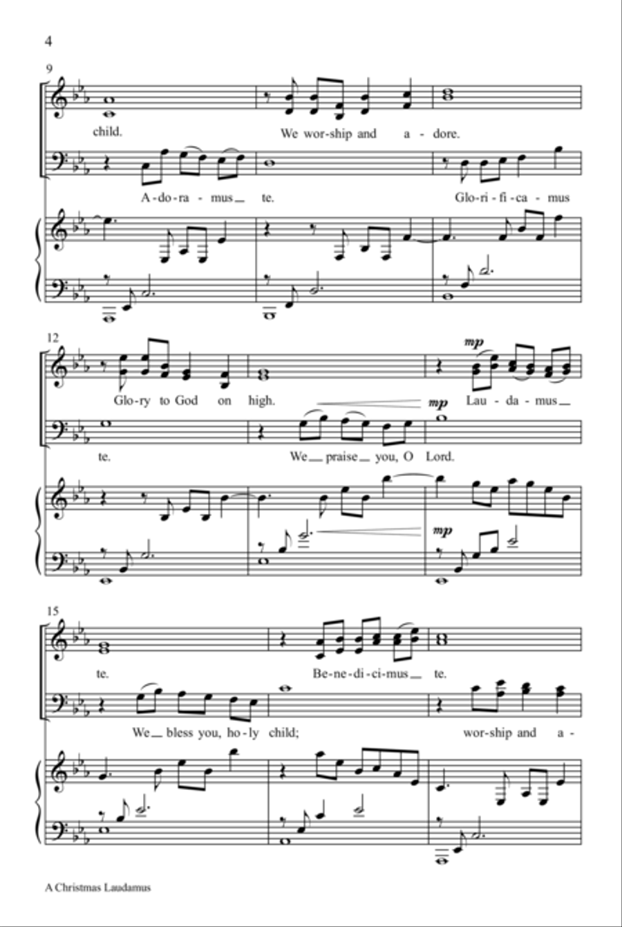 A Christmas Laudamus A Christmas Laudamus 4-Part scores gallery preview page 3