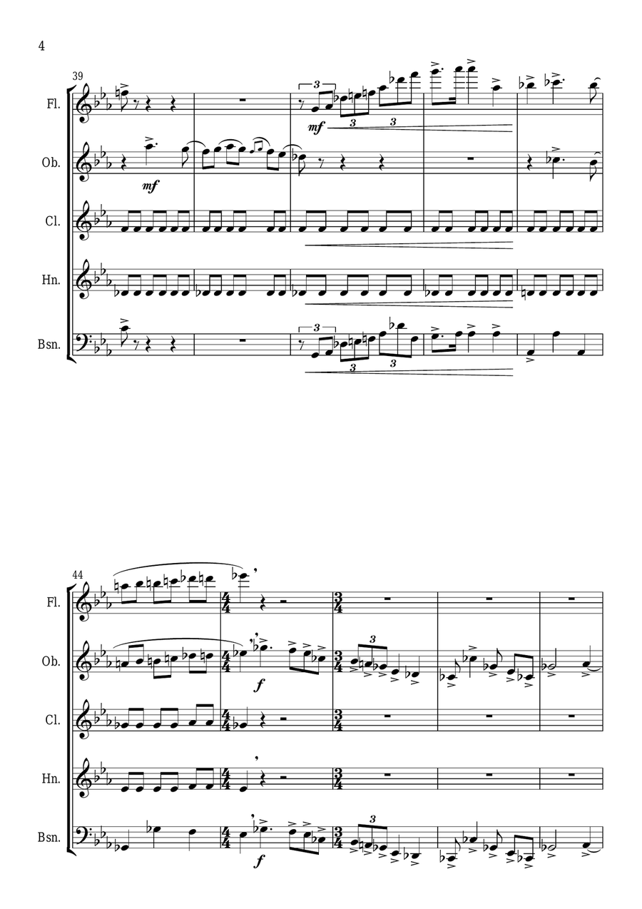 1812 Overture 1812 Overture Woodwind Quintet scores gallery preview page 5
