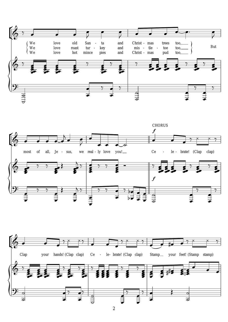 Christmas Crackers Piano, Vocal, Guitar scores gallery preview page 2