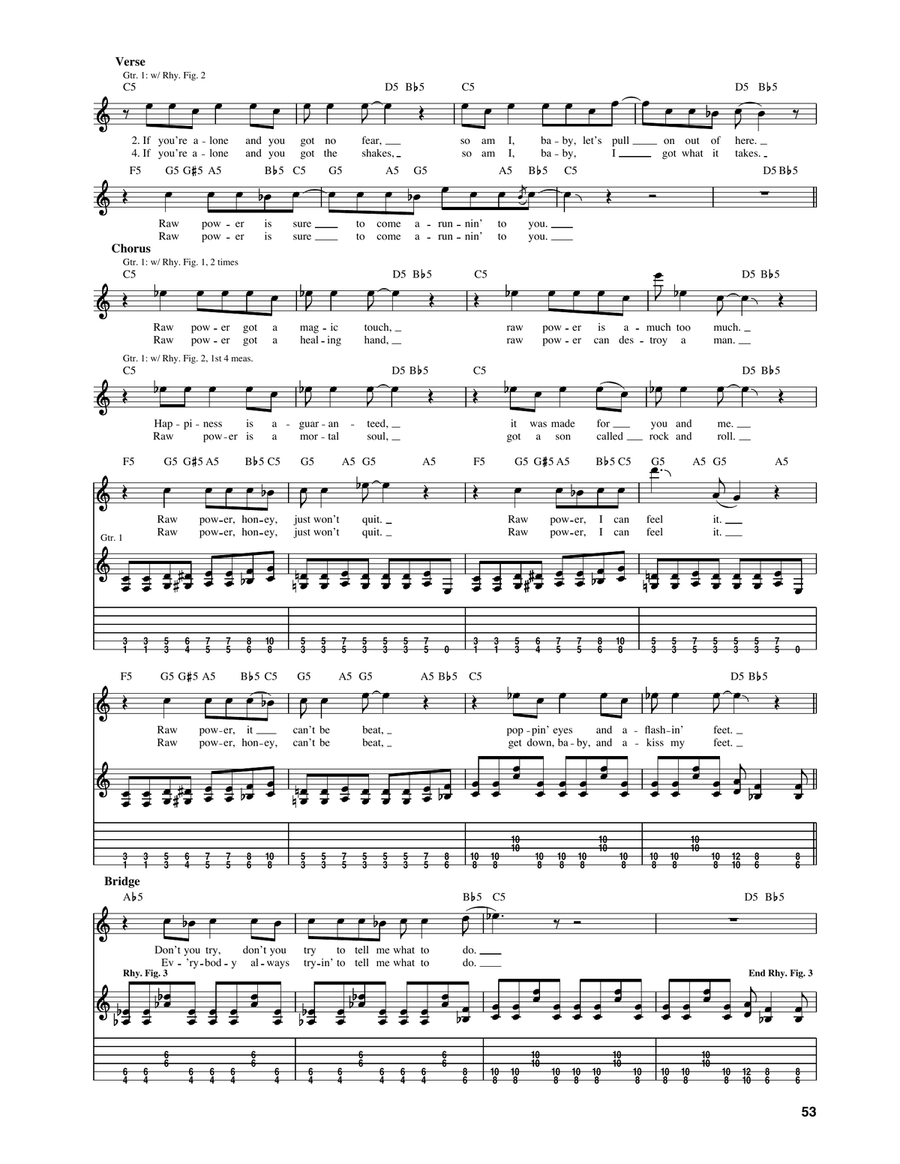 Raw Power Raw Power Acoustic Guitar scores gallery preview page 2