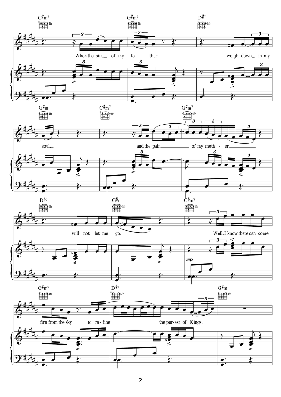 Make It Rain Make It Rain Piano, Vocal, Guitar scores gallery preview page 2