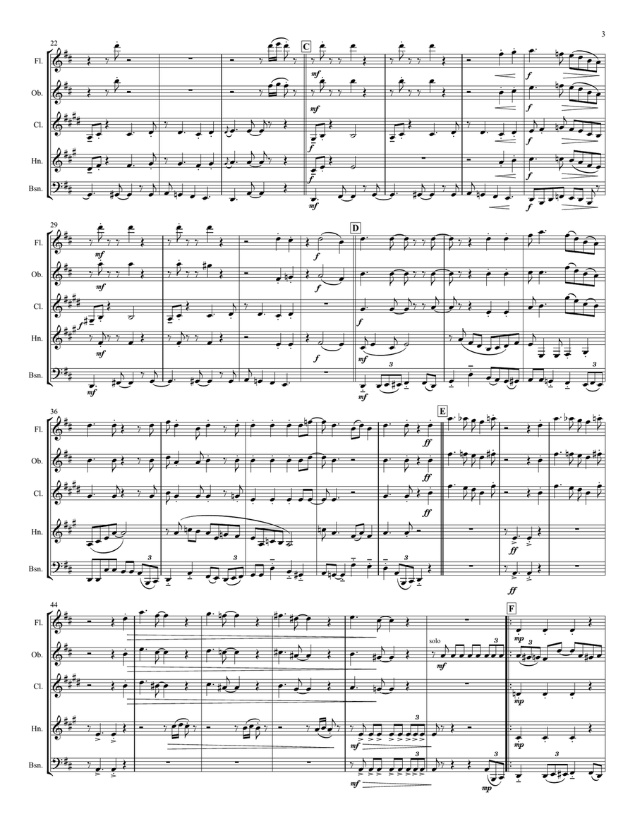 Four Early Jazz Classics from the USA for Wind Quintet Woodwind Quintet scores gallery preview page 3