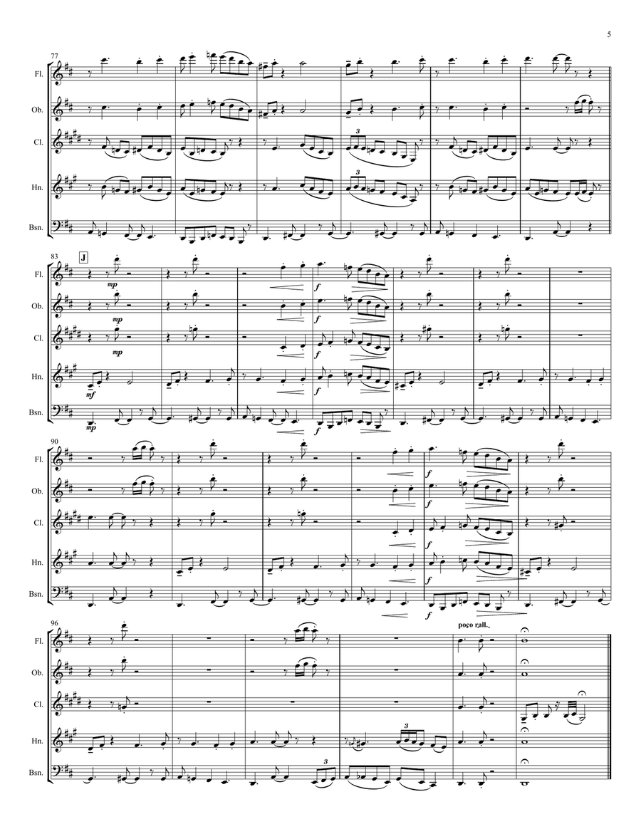 Four Early Jazz Classics from the USA for Wind Quintet Woodwind Quintet scores gallery preview page 5