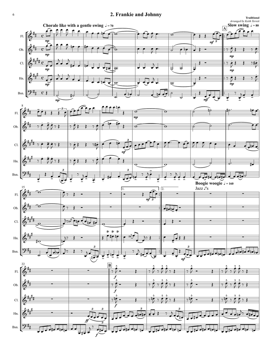 Four Early Jazz Classics from the USA for Wind Quintet Woodwind Quintet scores gallery preview page 6