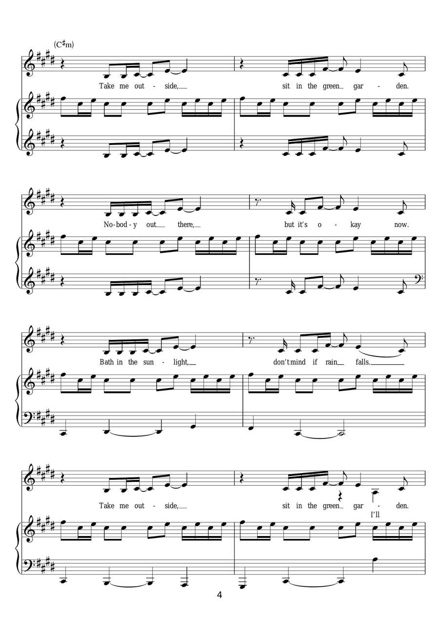 Green Garden Green Garden Piano, Vocal, Guitar scores gallery preview page 4