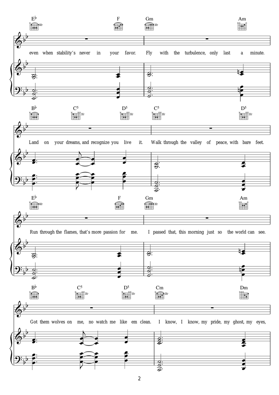It's On Again It's On Again Piano, Vocal, Guitar scores gallery preview page 2