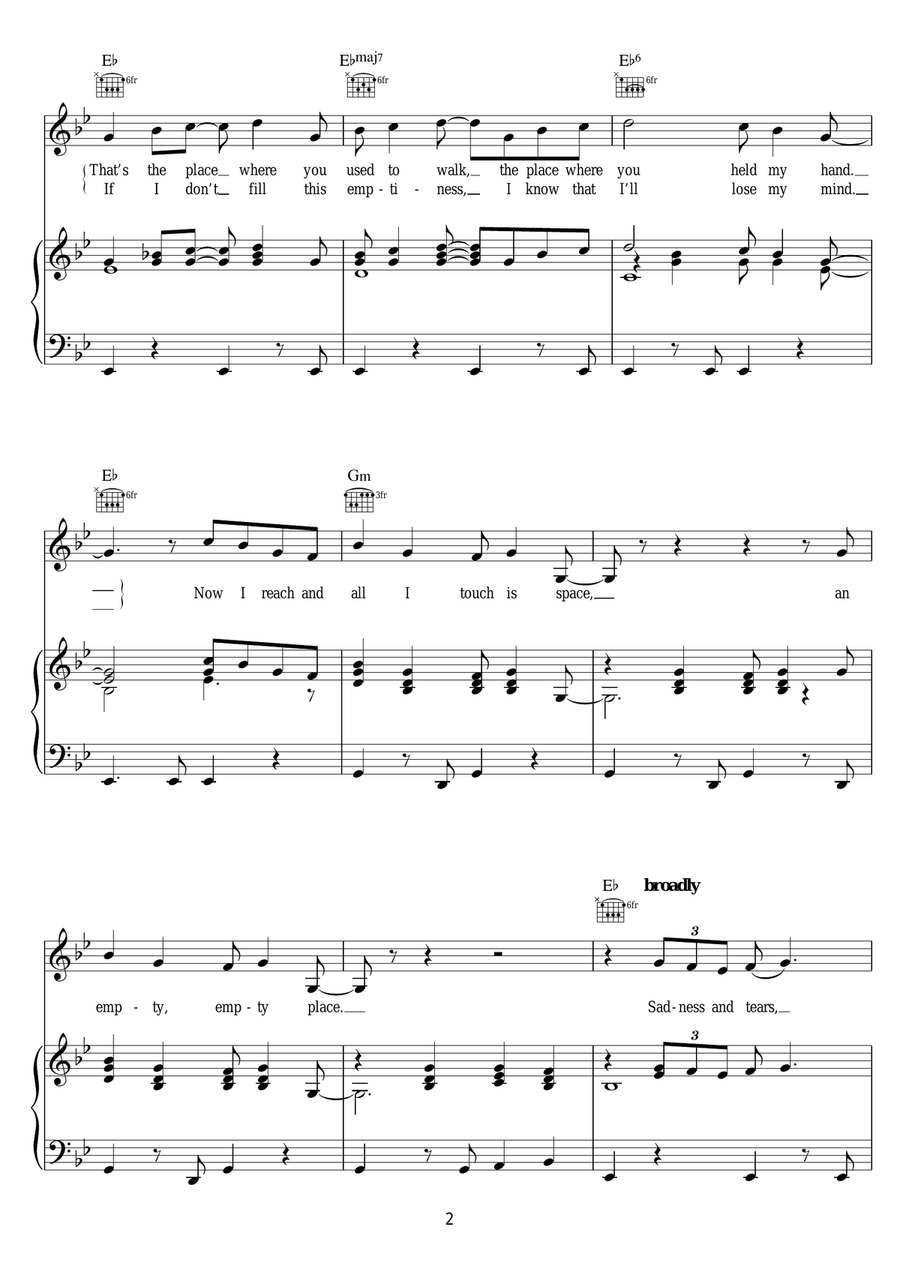This Empty Place This Empty Place Piano, Vocal, Guitar scores gallery preview page 2
