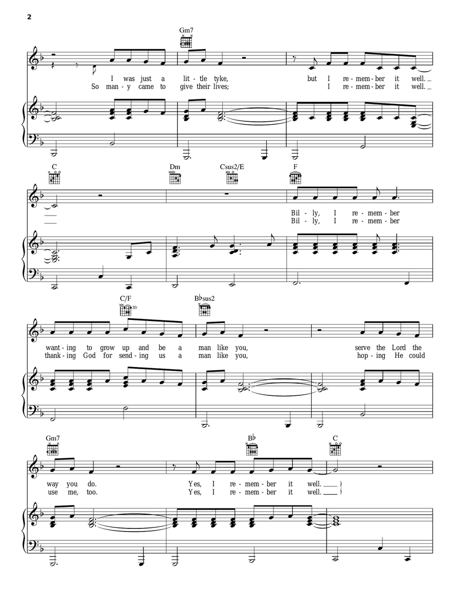 Hero Of The Faith Hero Of The Faith Piano, Vocal, Guitar scores gallery preview page 2