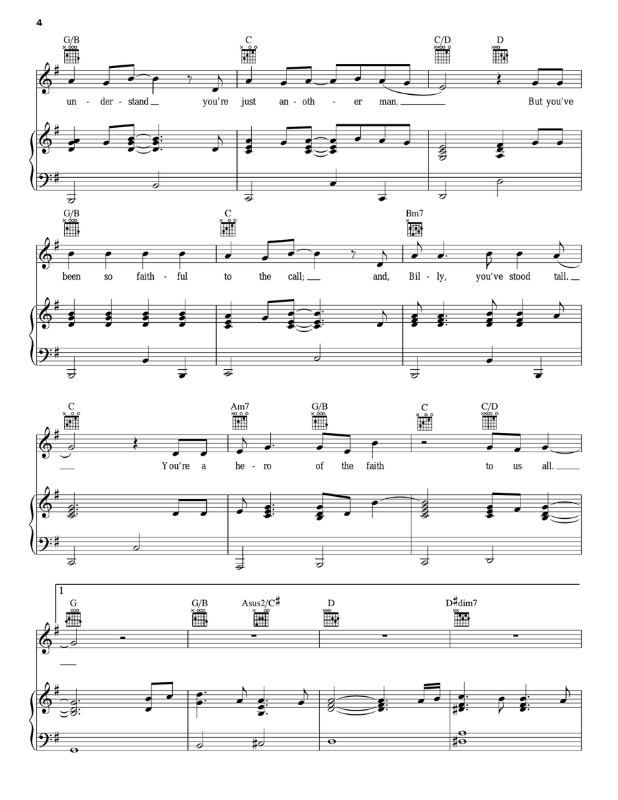 Hero Of The Faith Hero Of The Faith Piano, Vocal, Guitar scores gallery preview page 4