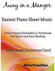 Away in a Manger Easiest Piano Sheet Music mini preview