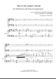 This Is My Father's World for SATB Choir with Piano Accompaniment