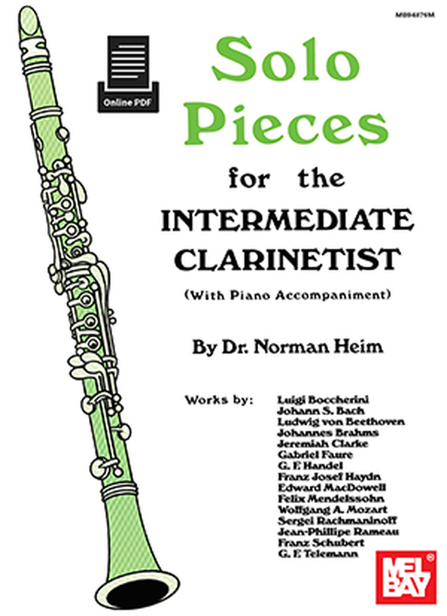 Solo Pieces for the Intermediate Clarinetist Clarinet scores gallery preview page 1