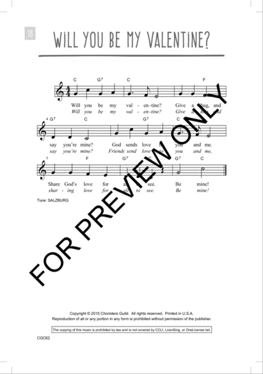 Mini Musicals: Five Short Preschool Programs for Special Days Unison Choir scores gallery preview page 6