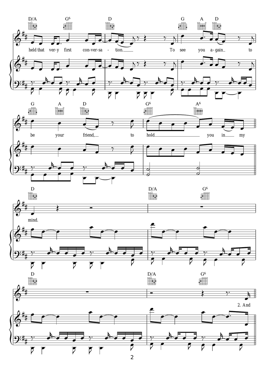 Leaving It Up To You Leaving It Up To You Piano, Vocal, Guitar scores gallery preview page 2