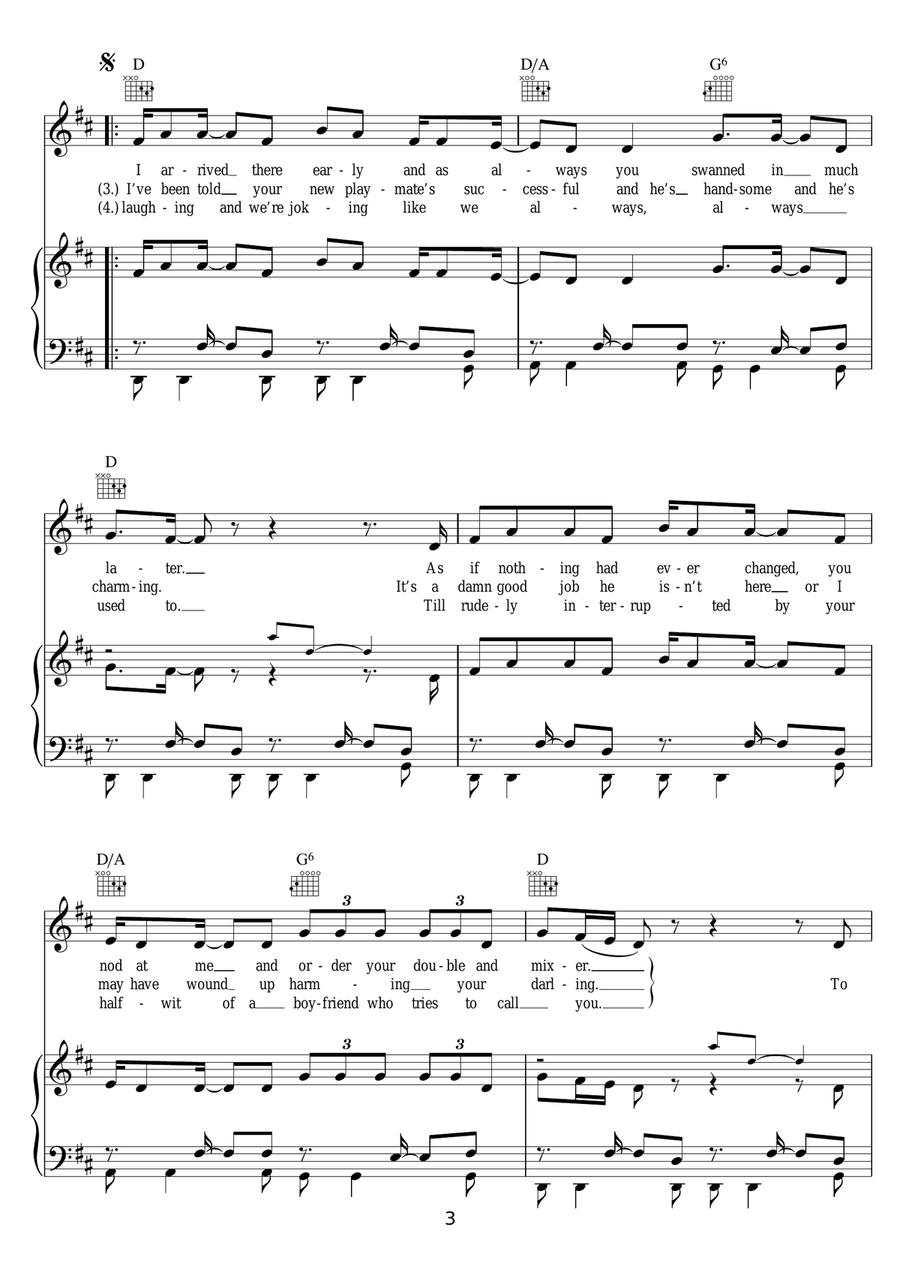 Leaving It Up To You Leaving It Up To You Piano, Vocal, Guitar scores gallery preview page 3