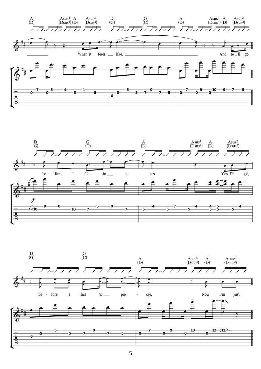 Before I Fall To Pieces Before I Fall To Pieces Acoustic Guitar scores gallery preview page 5