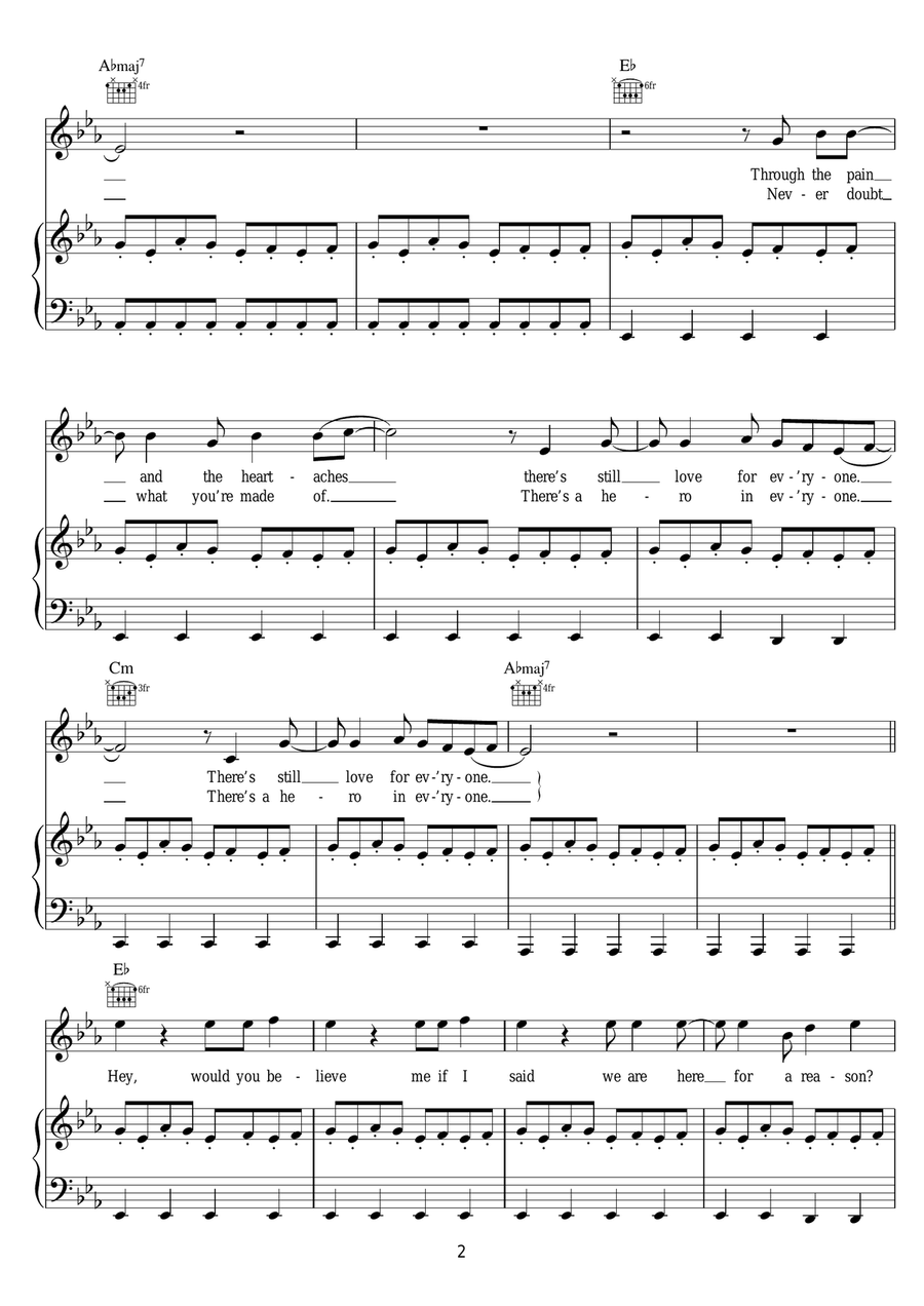 Anywhere For You Anywhere For You Piano, Vocal, Guitar scores gallery preview page 2