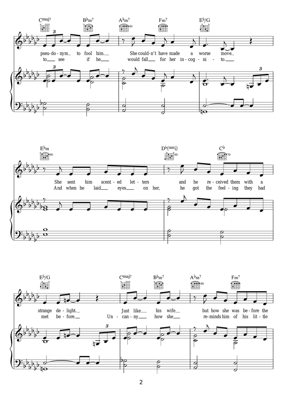 Babooshka Babooshka Piano, Vocal, Guitar scores gallery preview page 2