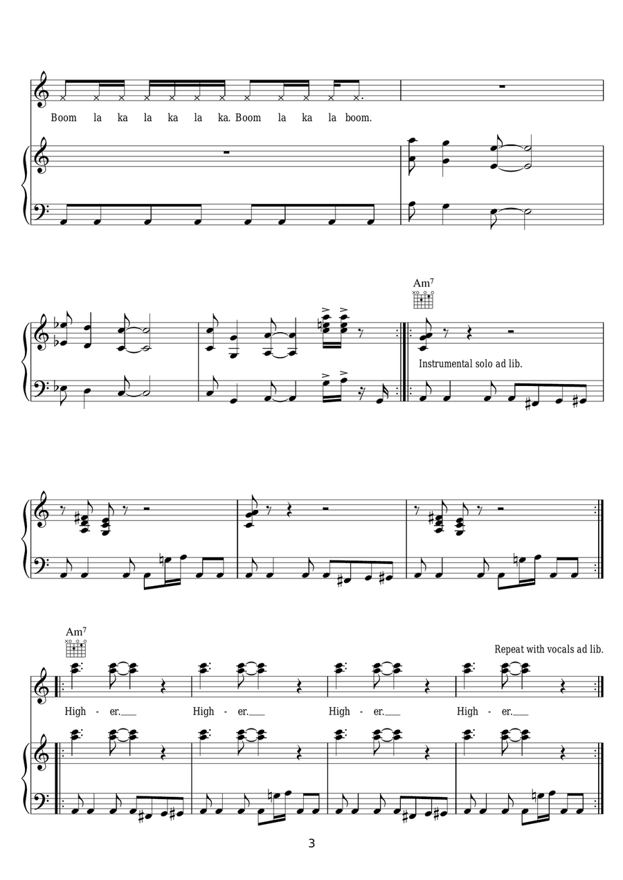 I Want To Take You Higher Piano, Vocal, Guitar scores gallery preview page 3