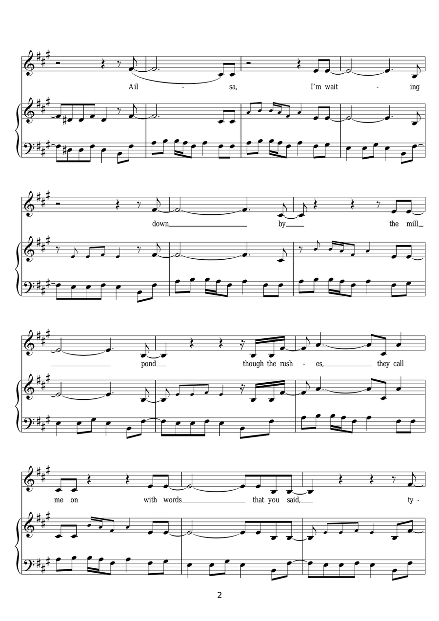 Ailsa Craig Ailsa Craig Piano, Vocal, Guitar scores gallery preview page 2