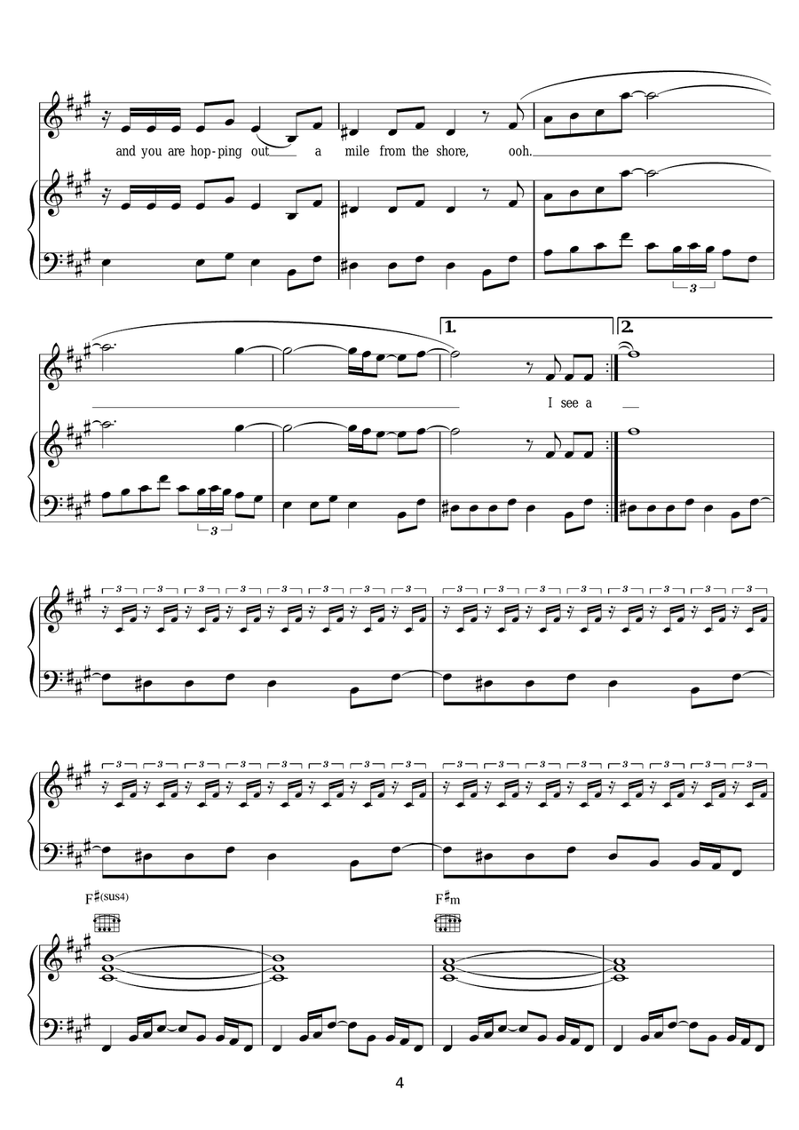 Ailsa Craig Ailsa Craig Piano, Vocal, Guitar scores gallery preview page 4