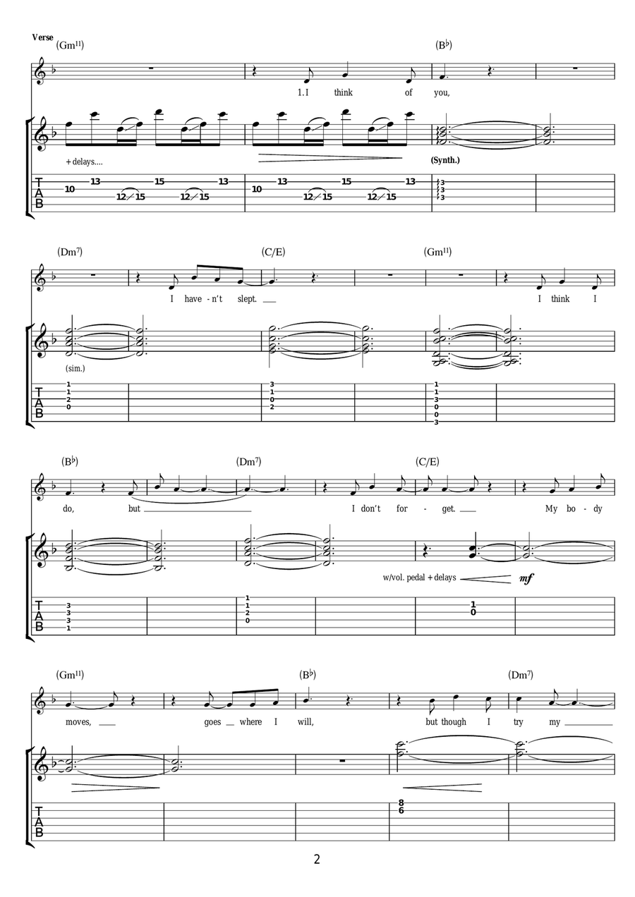 Always In My Head Always In My Head Acoustic Guitar scores gallery preview page 2