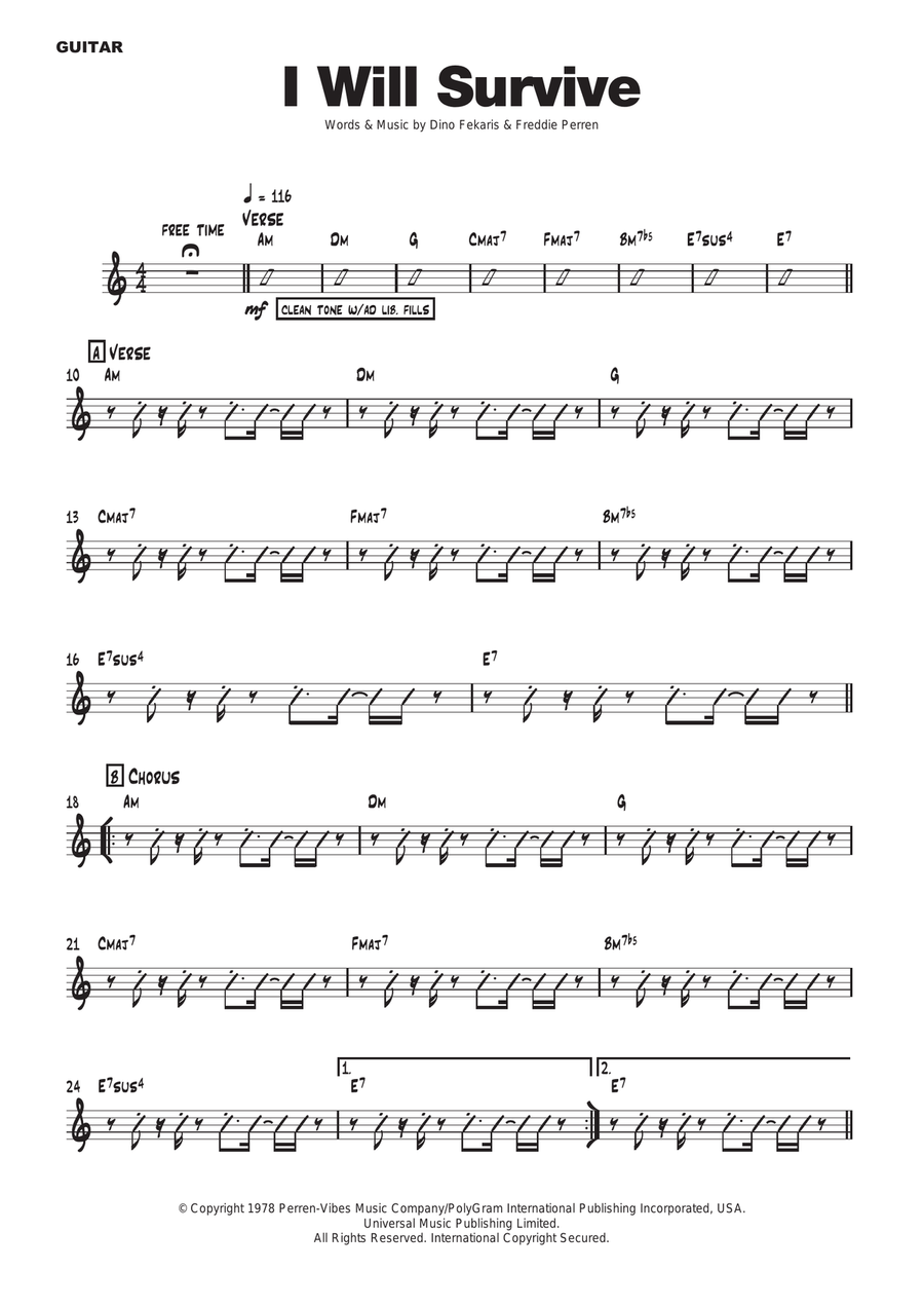 I Will Survive I Will Survive Piano, Vocal, Guitar scores gallery preview page 2