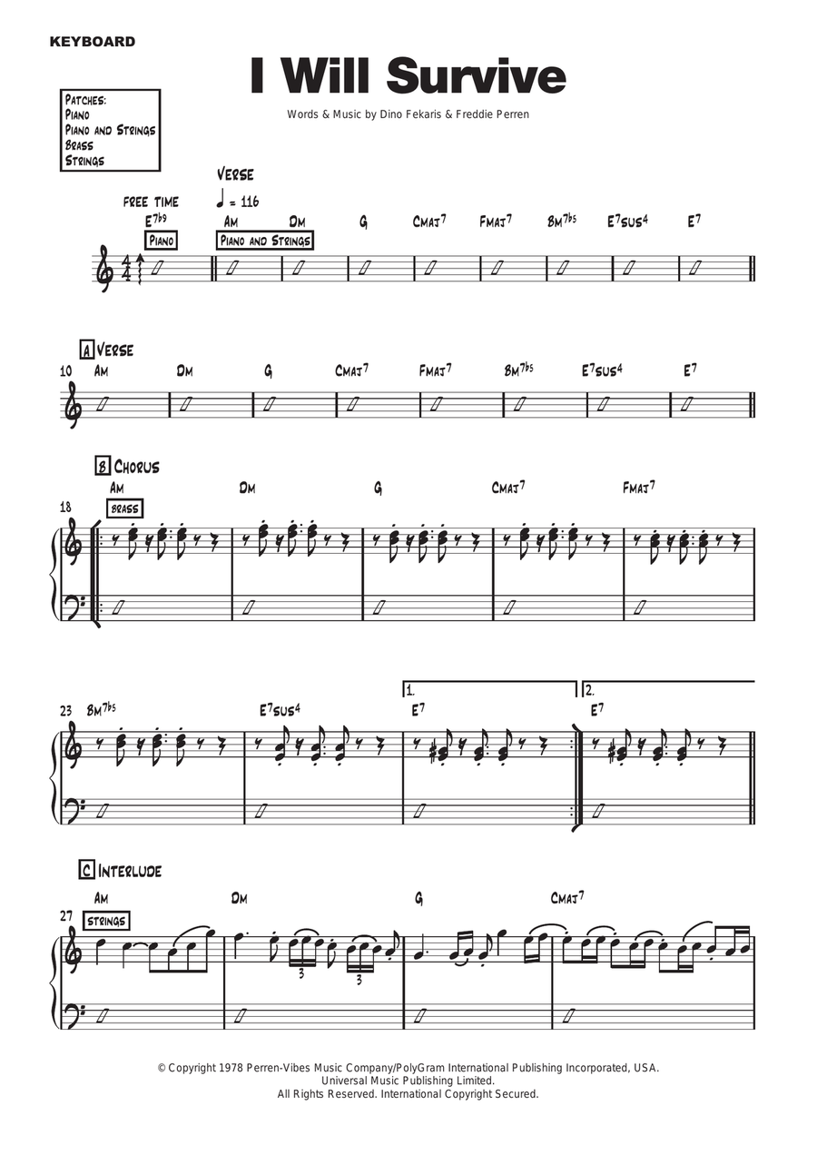 I Will Survive I Will Survive Piano, Vocal, Guitar scores gallery preview page 5