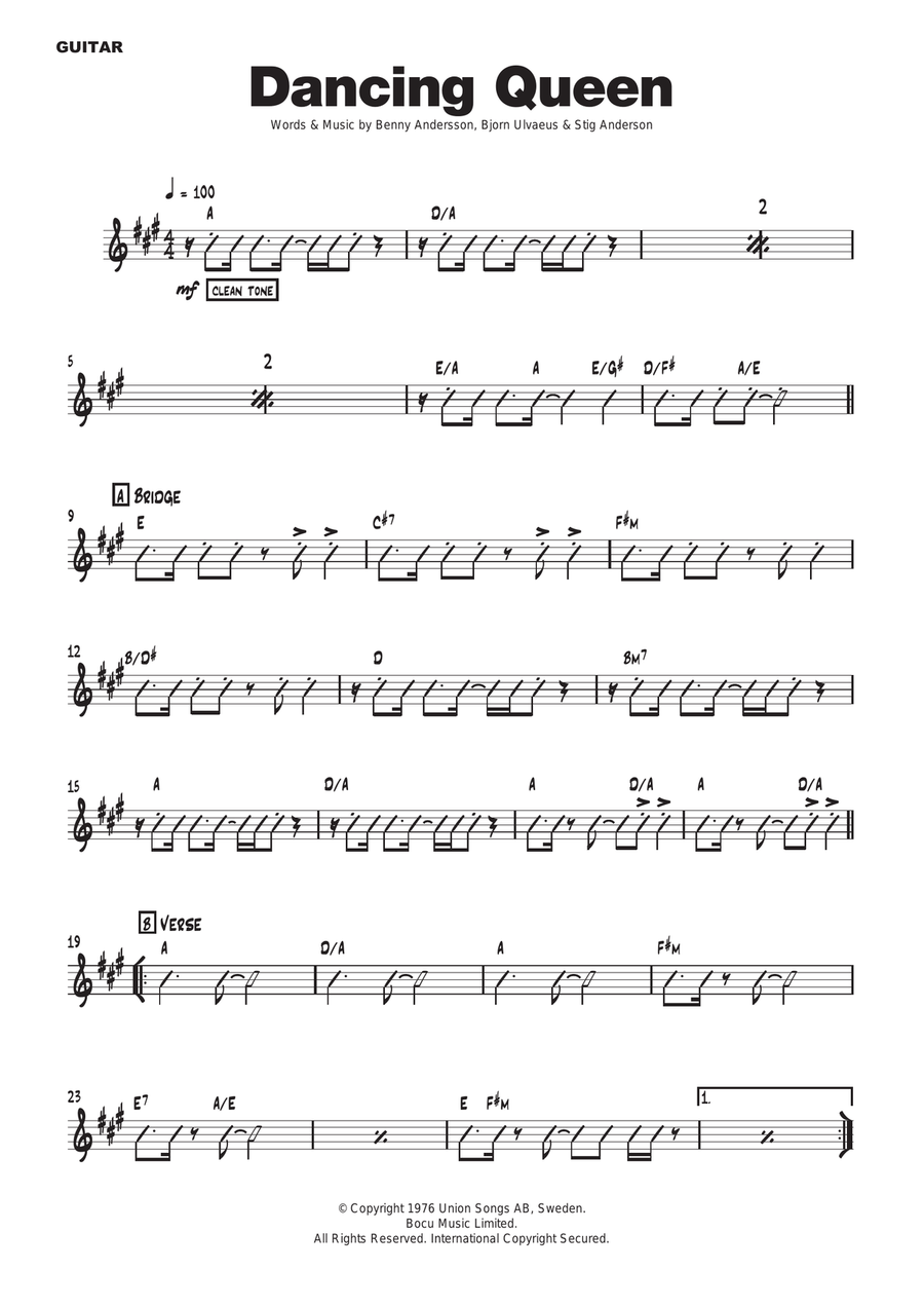 Dancing Queen Dancing Queen Piano, Vocal, Guitar scores gallery preview page 2