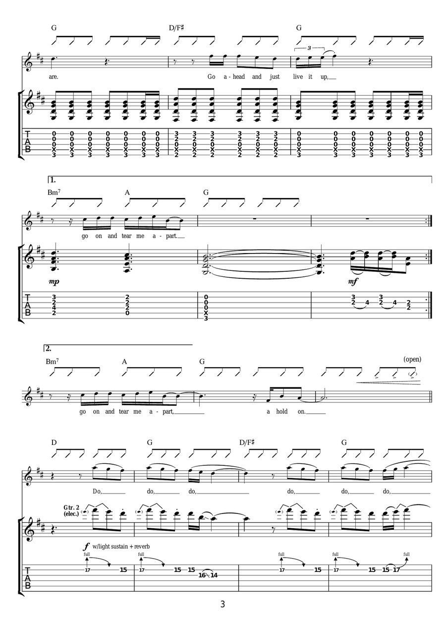 Even My Dad Does Sometimes Acoustic Guitar scores gallery preview page 3