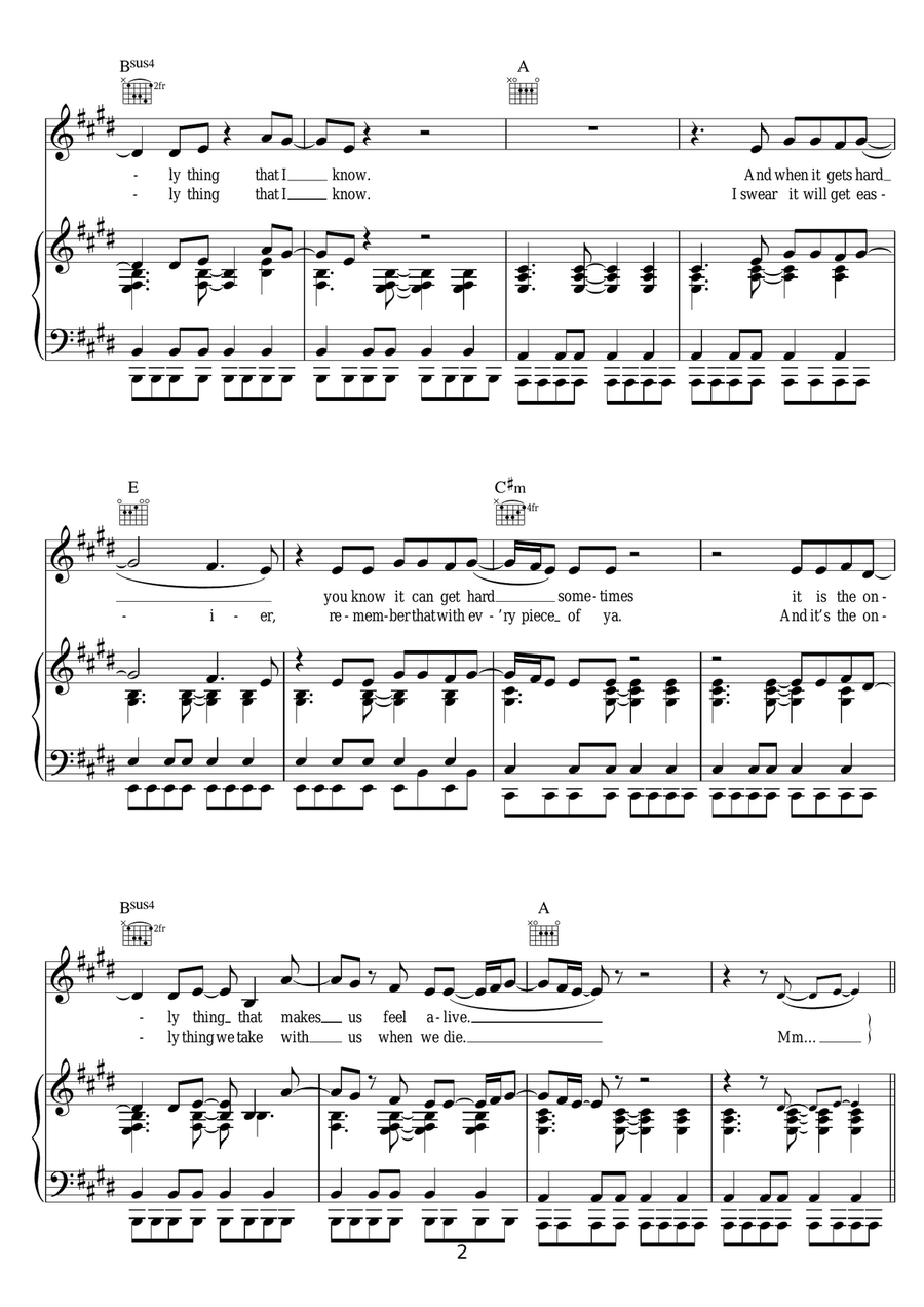Photograph Photograph Piano, Vocal, Guitar scores gallery preview page 2
