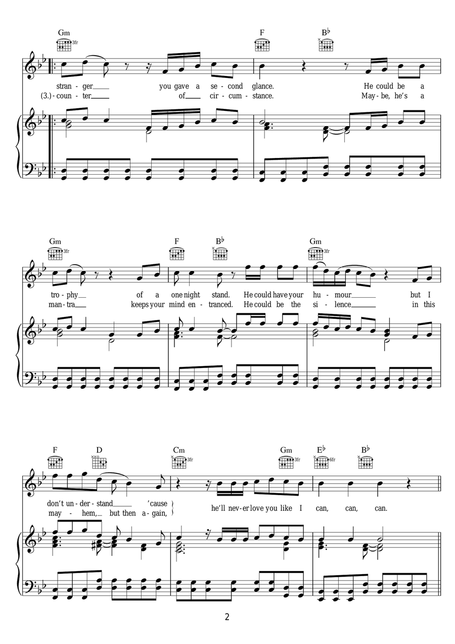 Like I Can Like I Can Piano, Vocal, Guitar scores gallery preview page 2