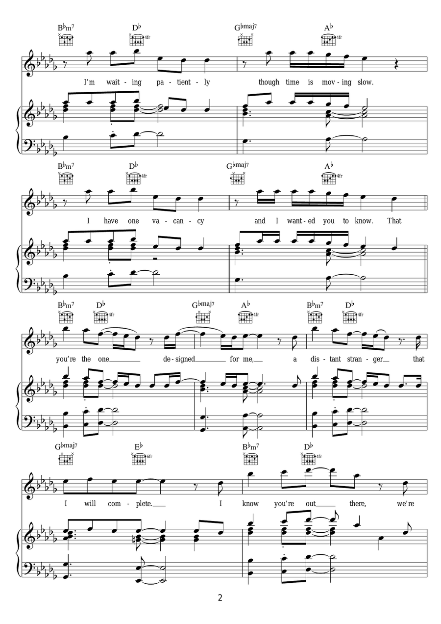 Make It To Me Piano, Vocal, Guitar scores gallery preview page 2