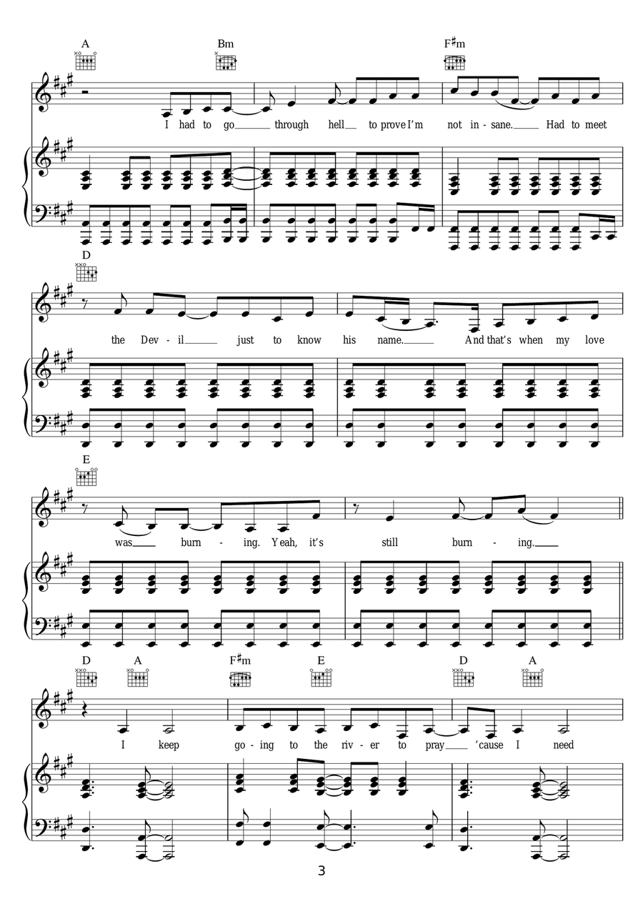 Ghost Ghost Piano, Vocal, Guitar scores gallery preview page 3