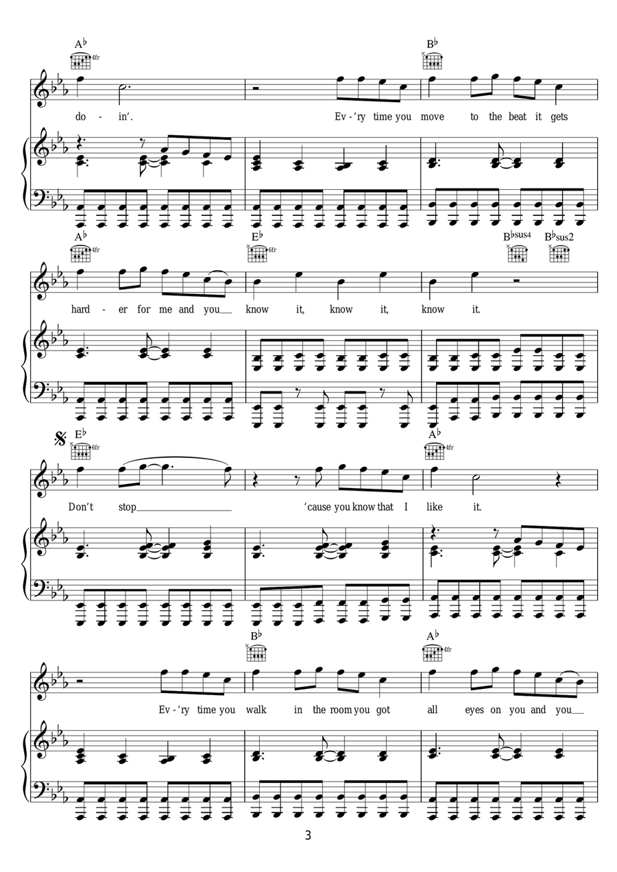 Don't Stop Don't Stop Piano, Vocal, Guitar scores gallery preview page 3